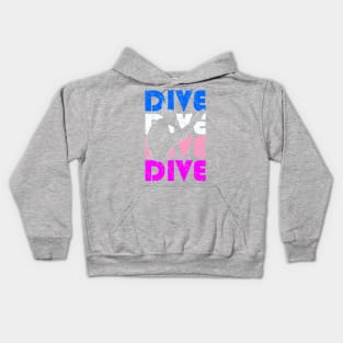 Girls Dive Pink Springboard High Diving Gift Kids Hoodie